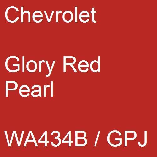Chevrolet, Glory Red Pearl, WA434B / GPJ.